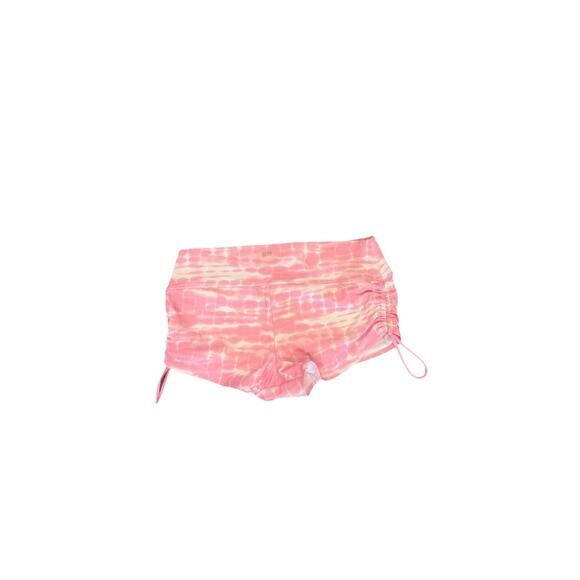 PINK Victoria's Secret Swim Shorts Womens Medium Pink White Daisy Tie Dye - Picture 5 of 6